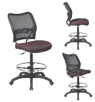 Picture of Office Star 13-7N20D, Armless Mesh Drafting Chair with Drafting Footring