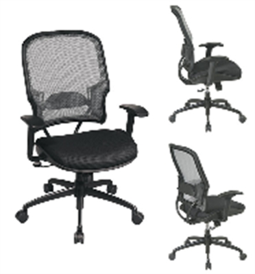 Picture of Office Star 15-NXM32Y318P Mid Back Mesh Chair, Lumbar with Gunmetal Base