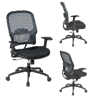 Picture of Office Star 15-NXM37Y318P Mid Back Cobalt Mesh Chair, Adjustable Lumbar with Gunmetal Base