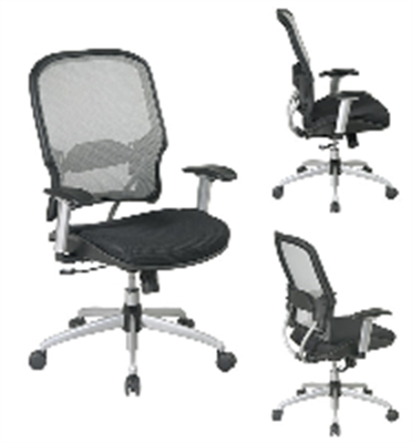 Picture of Office Star 15-SXM32Y618R Mid Back Mesh Office Chair, Adjustable Lumbar with Platinum Finish