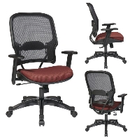 Picture of Office Star 1587C Mid Back Office Task Chair, Adjustable Lumbar with Gunmetal Base