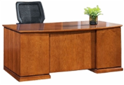 Picture of Office Star Mendocino MENTYP1 72" Bow  Double Pedestal Veneer Executive Office Desk