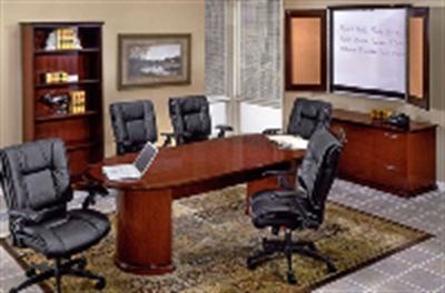 Picture of Office Star Mendocino MENTYP20 Veneer Conference Table with Storage and Presentation Board