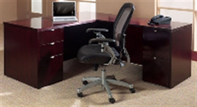 Picture of Office Star Kenwood KENTYP9 Veneer L Shape Office Desk Workstation
