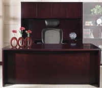 Picture of Office Star Kenwood KENTYP11 Veneer Executive Office Desk With Credenza and Hutch