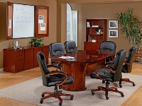 Picture of Office Star SONTYP20, SON10, SON55, Veneer Conference Room Table with Storage, Presentation Board