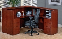 Picture of Office Star Sonoma SONTYP19 Veneer L Shape Reception Desk Workstation