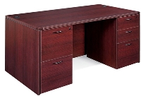 Picture of Office Star Napa NAPTYP3, 66" Laminate Double Pedestal Office Desk