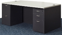 Picture of Office Star Napa NAPTYP1, 72" Laminte Double Pedestal Office Desk, Bow Top