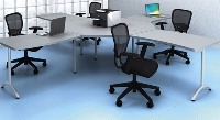 Picture of Office Star Pace PAC-TW401, 4 Person Laminate Teaming Workstation