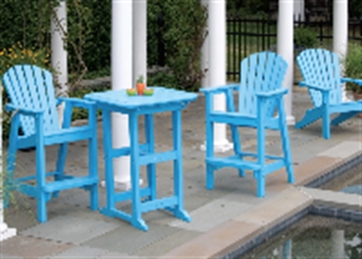 Picture of Seaside Adirondack Outdoor Cafe Dining Bar Chair