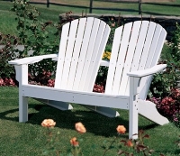 Picture of Seaside Adirondack Outdoor Shellback Two Seat Loveseat Dining Chair