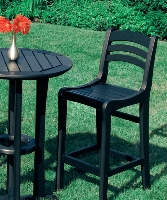 Picture of Seaside Charleston Outdoor Polymer Cafe Dining Barstool Chair