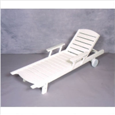 Picture of Seaside Kingston Outdoor Polymer Chaise Lounge on Casters with Folding Arms