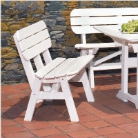 Picture of Seaside Portsmouth Outdoor Polymer 3' Dining Bench with Arms