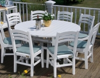 Picture of Seaside Salem Outdoor Polymer 48" Round Dining Table