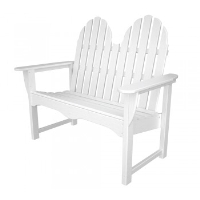 Picture of Polywood Adirondack ADBN-1, Recycled Plastic Outdoor Two Seat Loveseat Bench