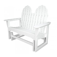 Picture of Polywood Adirondack ADGL-1, Recycled Plastic Outdoor Two Seat Loveseat Glider 