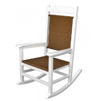Picture of Polywood Presidential R200, Recycled Plastic Outdoor Rocker Chair, Woven Seat/Back