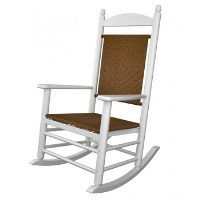 Picture of Polywood Jefferson K147, Recycled Plastic Outdoor Rocker Chair, Woven Seat/Back