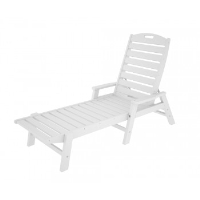 Picture of Polywood Nautical NCC2280, Recycled Plastic Outdoor Stack Chaise Lounge with Arms