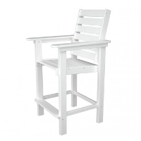 Picture of Polywood Captain CCB25, Recycled Plastic Outdoor Cafe Dining Counter Chair
