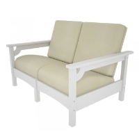 Picture of Polywood Deep Seat CLC47, Recycled Plastic with Cushion Outoor Two Seat Loveseat Chair