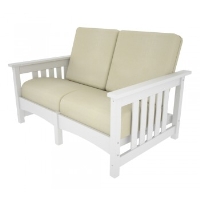 Picture of Polywood Deap Seat Mission CMC47, Recycled Plastic Outdoor Two Seat Loveseat Chair 