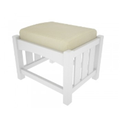 Picture of Polywood Deap Seat Mission MS1518, Outdoor Recycled Plastic with Cushion Ottoman