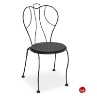 Picture of Homecrest Espresso 90590, Outdoor Steel Stackable Dining Side Chair