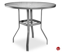 Picture of Homecrest 0749501, Outdoor Aluminum Glass 48" Round Bar Table with Hole