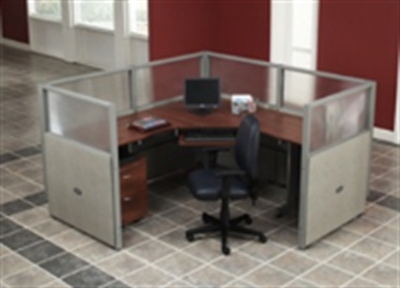 Picture of OFM Rize R1X1-4760-P, L Shape Office Desk Cubicle Workstation