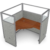Picture of OFM Rize R1X1-6360-P, L Shape 60" Desk Cubicle Workstation