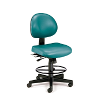 Picture of OFM 241-VAM-DK, 24 Hour Armless Vinyl Task Chair, Drafting Stool