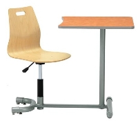 Picture of KI 3601WP, 360 Degree Auto Height Auto Return Chair with Connecting Table