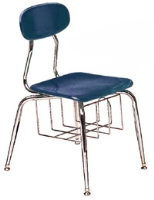 Picture of Scholar Craft 180 Series 187-BB, Armless Classroom Plastic Chair, Book Basket