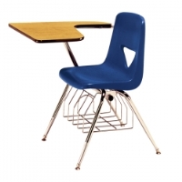 Picture of Scholar Craft 400 420 Series 427, Poly Classroom Tablet Arm Chair, Book Basket