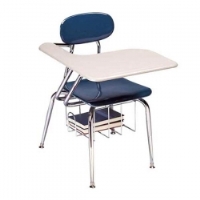 Picture of Scholar Craft 400 480 Series 485, Plastic Classroom Tablet Arm Desk Chair, Bookbasket