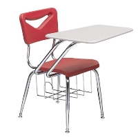 Picture of Scholar Craft 600 640 Series 647, Classroom Combo Desk Chair, Bookbasket, Scholar Pli