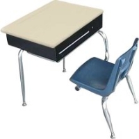 Picture of Scholar Craft 700 720 Series 725, Poly Shell Open Front Combo Desk Chair, Plastic Top