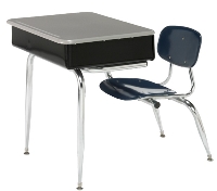Picture of Scholar Craft 700 750 Series 755, Poly Shell Open Front Combo Desk Chair, Plastic Top