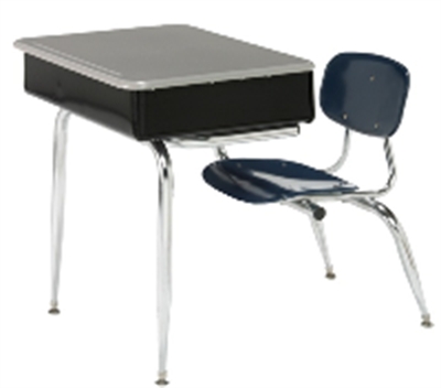 Picture of Scholar Craft 700 750 Series 757, Poly Shell Open Front Combo Desk Chair, Plastic Top