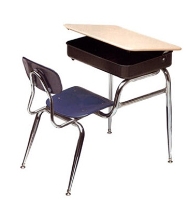 Picture of Scholar Craft 900 950 Series 955, Plastic Combo Desk Chair, Lift Lid, Plastic Top