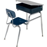 Picture of Scholar Craft 900 980 Series 985, Plastic Combo Desk Chair, Lift Lid, Plastic Top