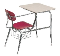 Picture of Scholar Craft 800 850 Series 855, Plastic Combo Desk Chair, Bookbasket