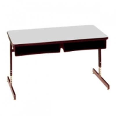 Picture of Scholar Craft 7950 Series, SC7950 Adjustable Open Front Two Student Desk, Book Box