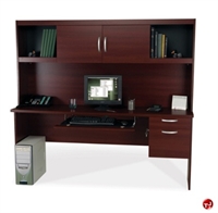 Picture of Bestar In Space 63851, 63851-86,Laminate Credenza With Hutch Computer Workstation