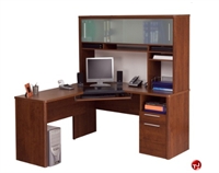 Picture of Bestar Monaco 64420, 64420-63, L Shape Laminate Computer Desk Workstation
