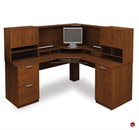 Picture of Bestar Elite 68850, 68850-63, Laminate Corner Desk Computer Workstation