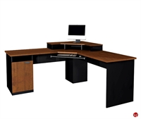 Picture of Bestar Hampton 69430, 69430-63, Laminate L Shape Office Desk Workstation